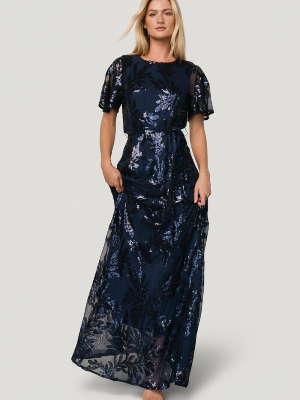 Baltic Born Muse Sequin Maxi Dress | Navy Size XLXL